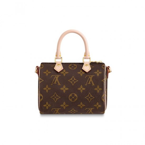 ハンドバッグ Louis Vuitton Speedy Bandouliere Monogram Nano Brown M61252 Outlet Louis Vuitton Nano Speedy M61252 On Sale - Louis