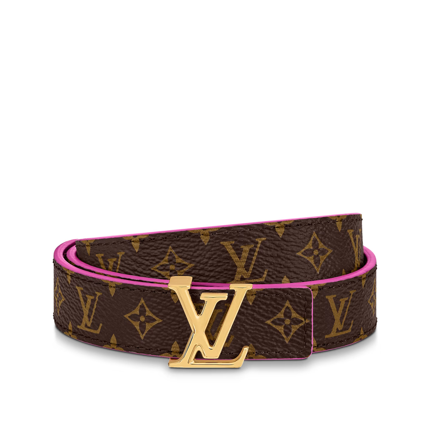 Outlet Louis Vuitton M0703X Pink LV Iconic 20mm Reversible