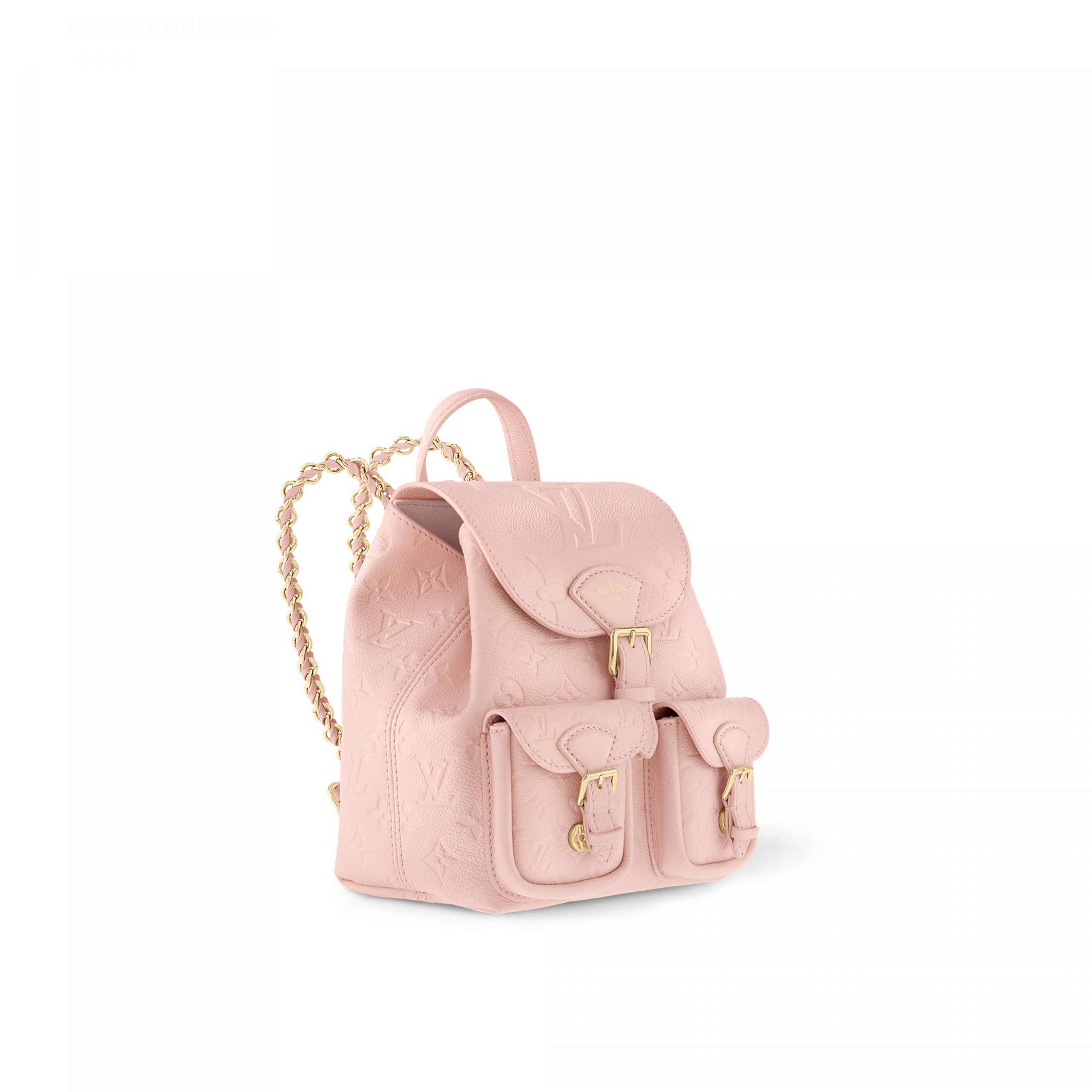 送料込◆希少【LOUIS VUITTON】Back Up Pink Quartz Pink Beige LOUIS VUITTON Monogram Empreinte Backup Backpack Pink M47074