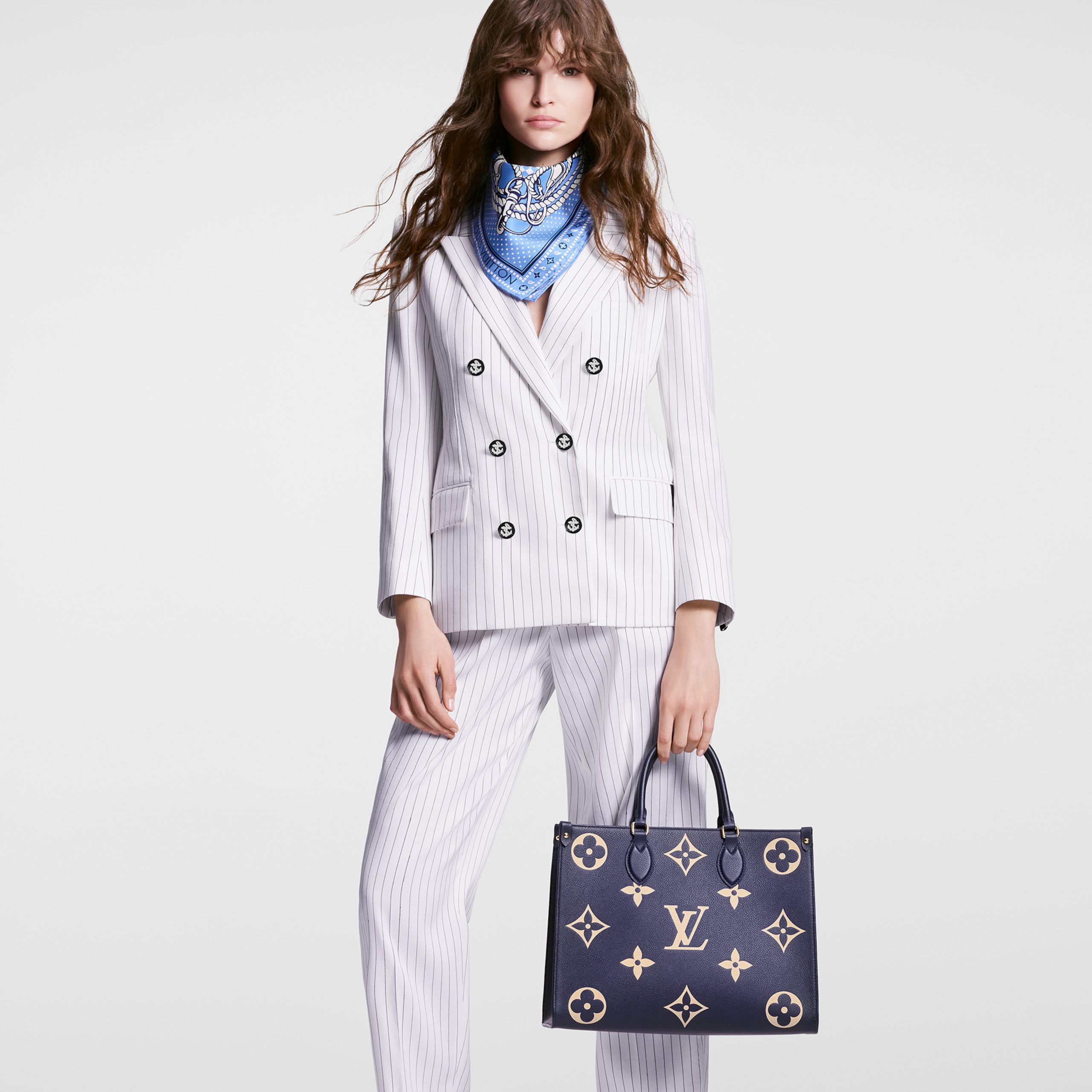 【ルイヴィトン・Louis Vuitton 】OnTheGo MM M47084 Louis Vuitton Navy Empreinte OnTheGo MM M47084– TC