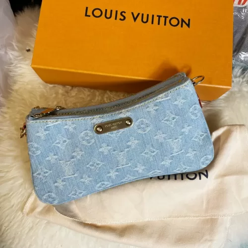 Louis Vuitton ショルダーバッグ Liv Pochette 上品 M83532 Outlet Louis Vuitton M83532 Liv Pochette Sky Blue On Sale