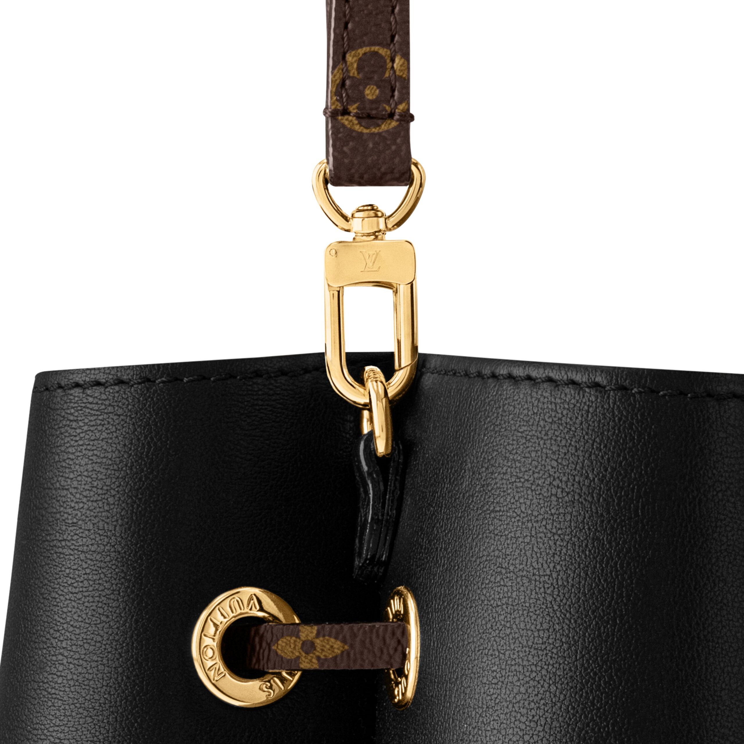 希少品◆エレガント♪【LOUIS VUITTON】ブルーム PM ブラック Louis Vuitton Blossom PM Monogram Mahina Noir M23393 Black